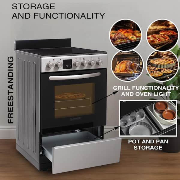 Equator 20 in. Electric Cooking Range 4-Ceramic Burners