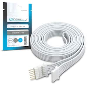 Extension Cable for Philips Hue Lightstrip Plus (3.3 ft. 1-Pack, White - Micro 6-Pin V4)