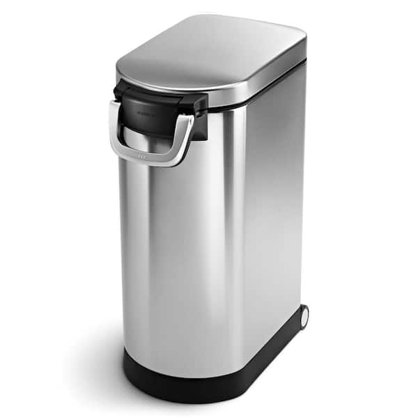 simplehuman X-Large Brushed Stainless Steel in Fingerprint-Proof Pet Food Storage Can