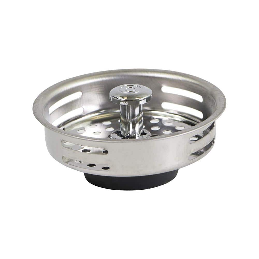 Ticor 3-1/2 Pull-Out Kitchen Sink Waste Basket Strainer Assemble w/ Lid Cover Rustproof 304 Stainless Steel