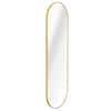 LCEPURE TRADE INC Gold 20 in. W x 60 in. H Decorative Mirror Oval Metal Aluminum Full Length Mirror Vanity Mirror for Living Room JY25032402