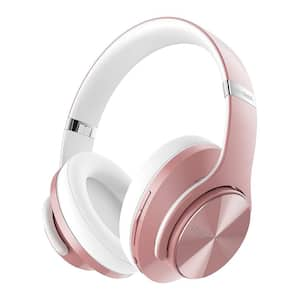 Optimized Pink Wireless Bluetooth Noise Canelling Over the Ear Headphones with Storage Pouch