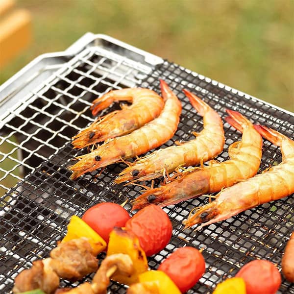 Dyiom BBQ Grill Mesh Mat, Set of 5- Non Stick, Reusable, Heavy