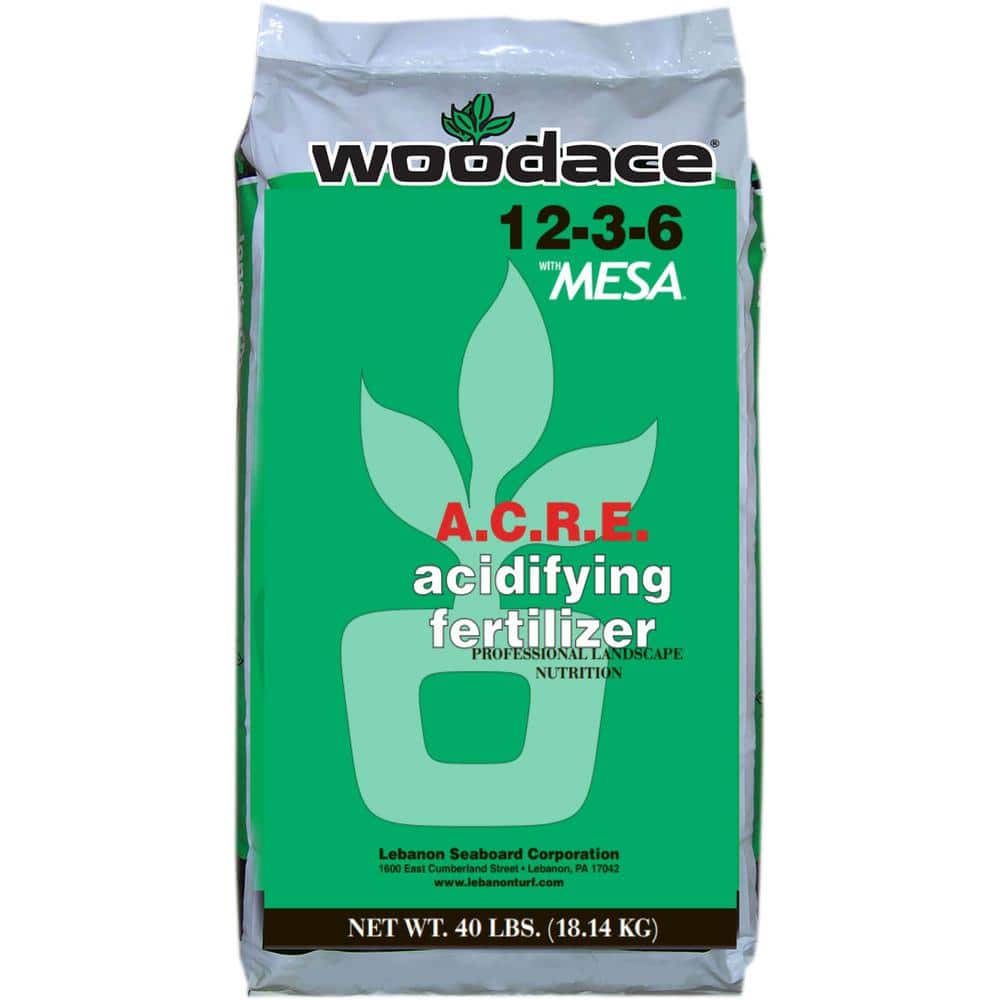 Woodace 40 lbs. 12-3-6 A.C.R.E, Acidifying Plant Fertilizer 2256368 - The  Home Depot