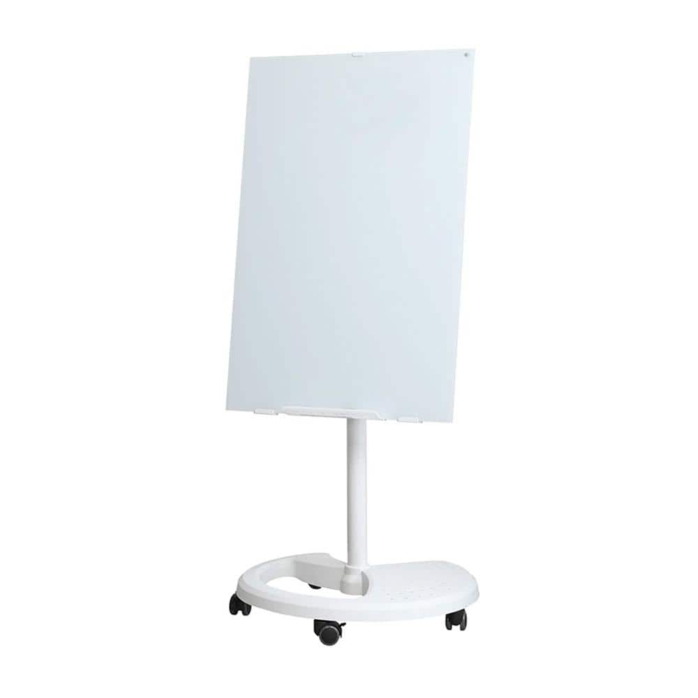 Afoxsos 36 in. x 24 in. Tempered Glass Mobile Magnetic Dry Erase