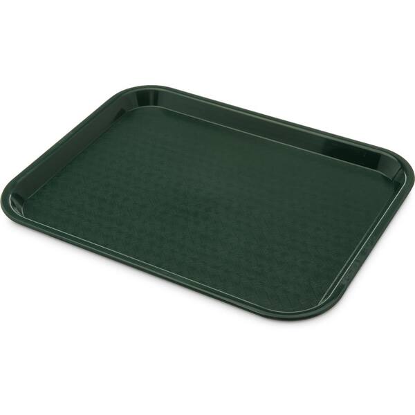 Carlisle 10.75 in. x 13.87 in. Polypropylene Cafeteria/Food Court Serving Tray in Forest Green (Case of 24)