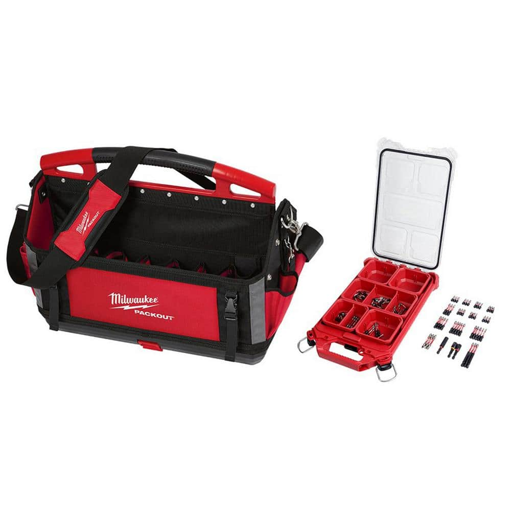 Milwaukee 20 in. PACKOUT Tote with SHOCKWAVE Impact Duty Alloy Steel ...