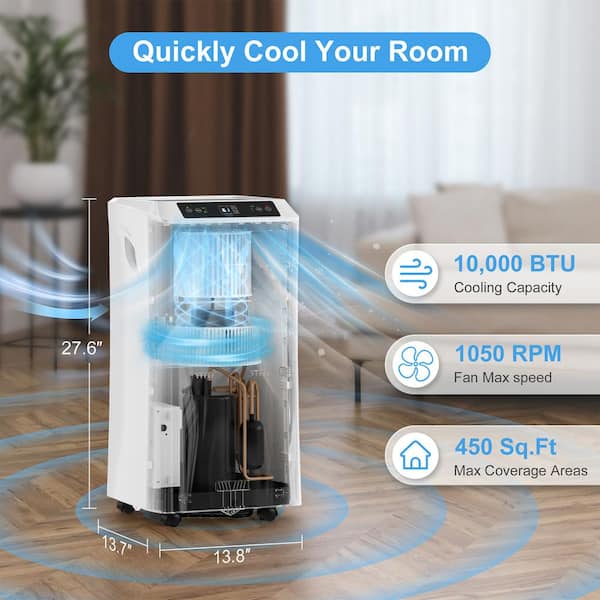 Unbranded - 10,000 BTU Portable Air Conditioners for Room Up to 450 sq. ft. with Dehumidifier, fan, Remote and Wi-Fi