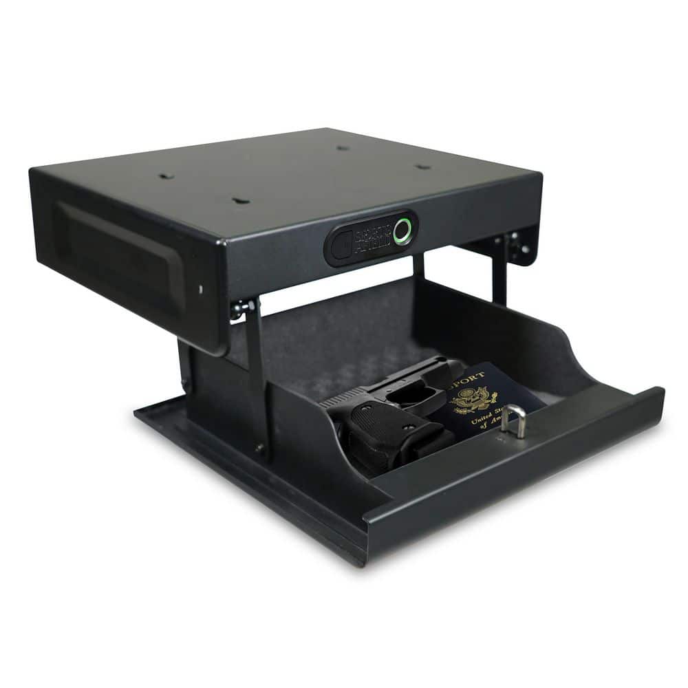 Small Black Biometric Quick Access Gun Safe with Foam Lined Interior