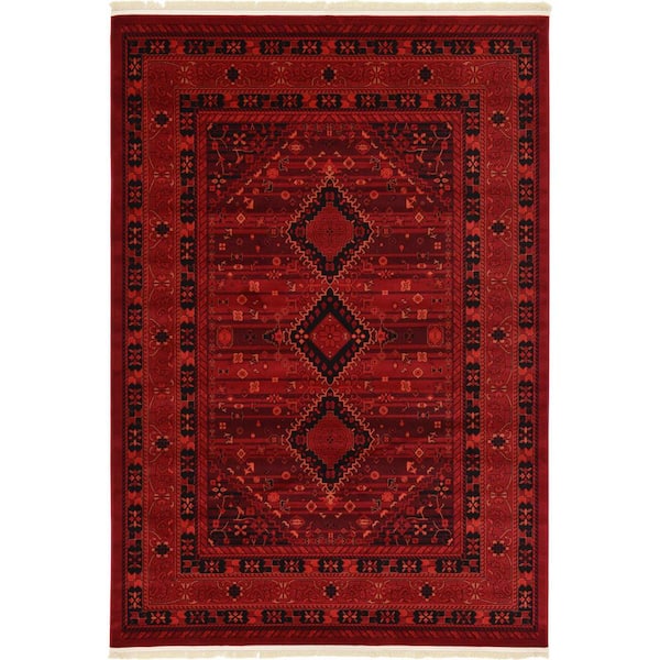 Unique Loom Tekke Lincoln Red 7' 0 x 10' 0 Area Rug