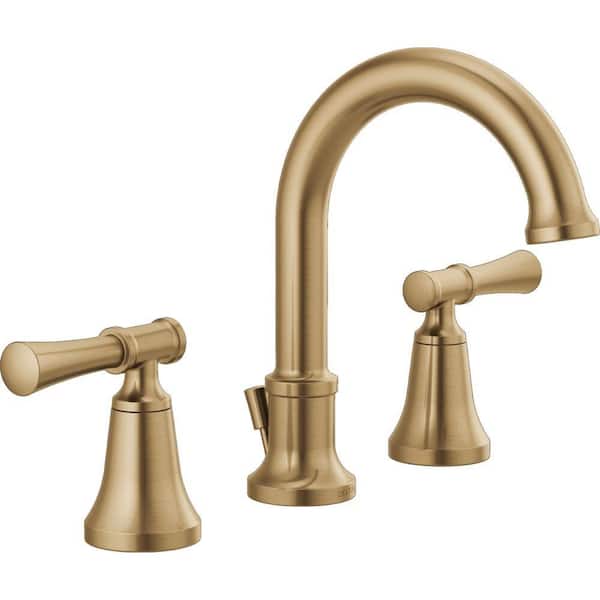 Delta Chamberlain 8 in. Widespread Double Handle Bathroom Faucet in Champagne Bronze