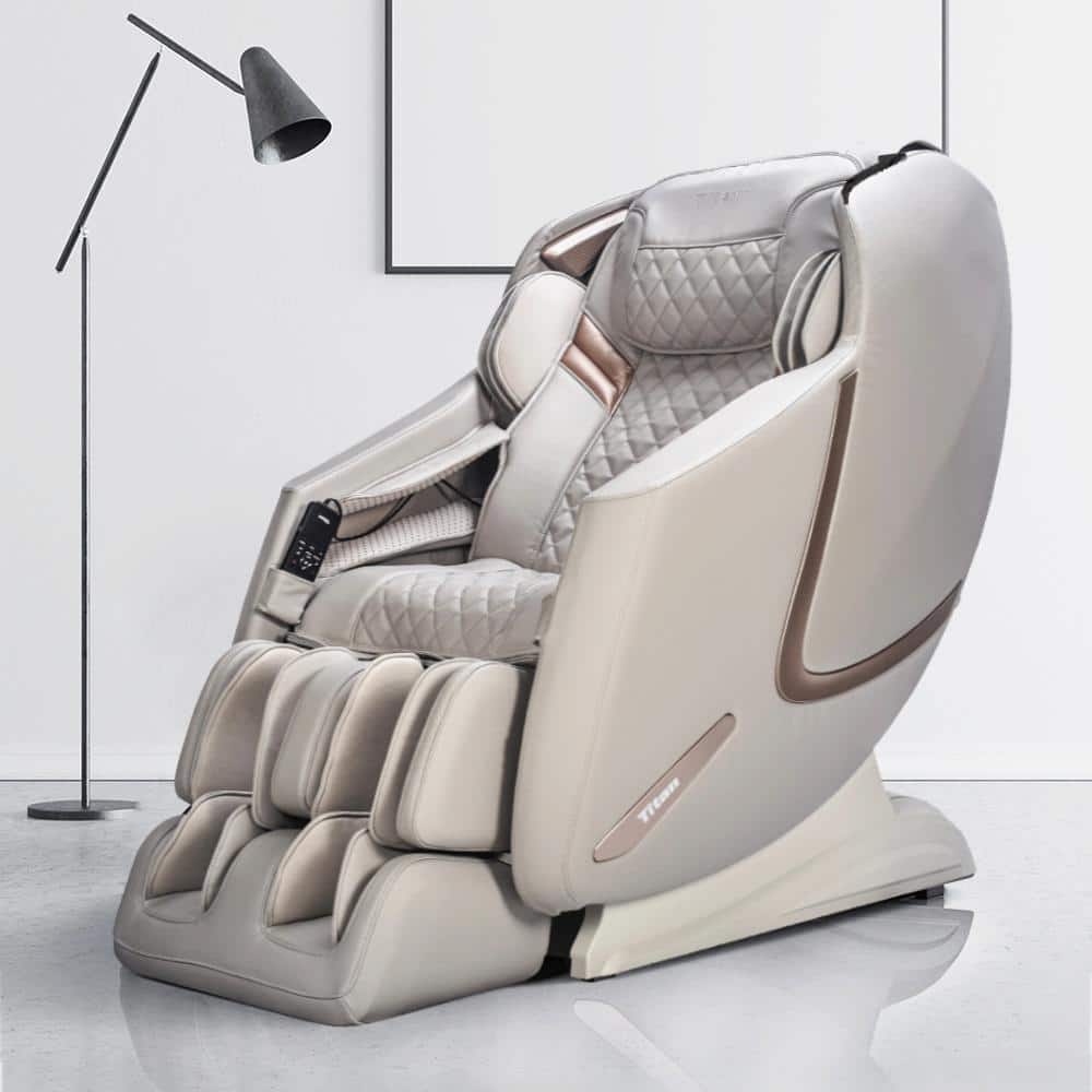 Taupe Faux Leather Zero Gravity Massage Recliner
