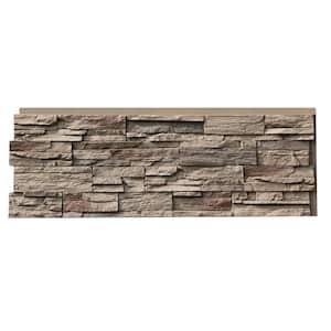 Country Ledgestone 15.5 in. x 43.5 in. Teton Buff Faux Stone Siding Panel (4-Pack)