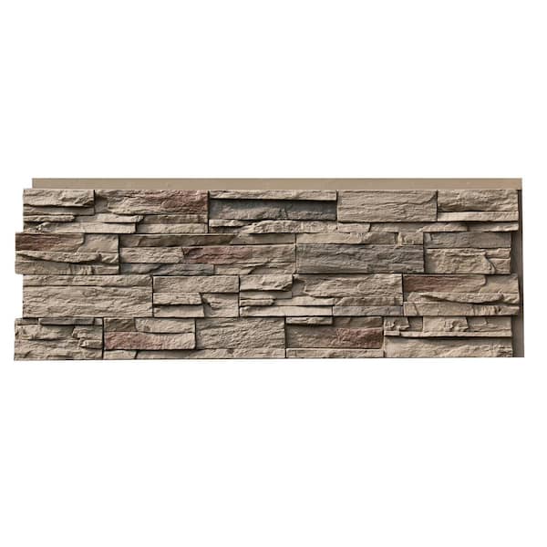 NextStone Country Ledgestone 15.5 in. x 43.5 in. Teton Buff Faux Stone Siding Panel (4-Pack)