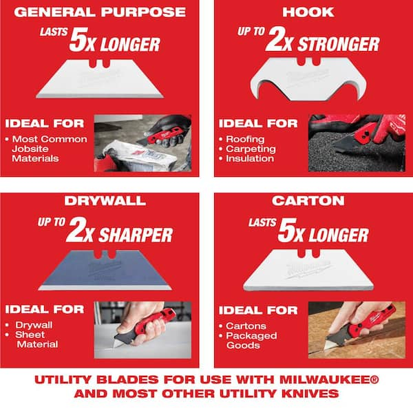 Milwaukee 48-22-1503 FASTBACK w/ Storage & FASTBACK Compact Knife Set