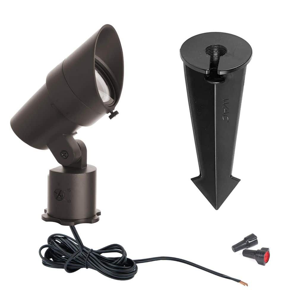 Bronze Adjustable Beam LED Landscape Spotlight