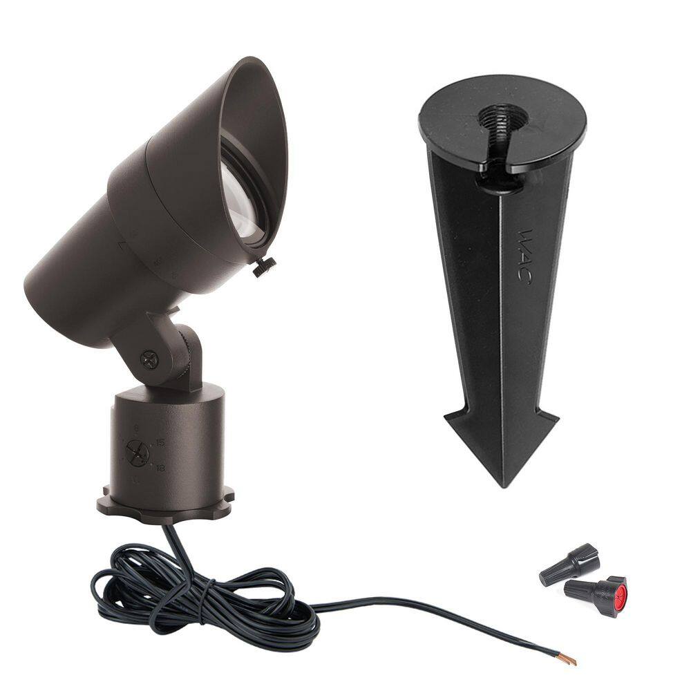 Bronze Adjustable Beam LED Landscape Spotlight
