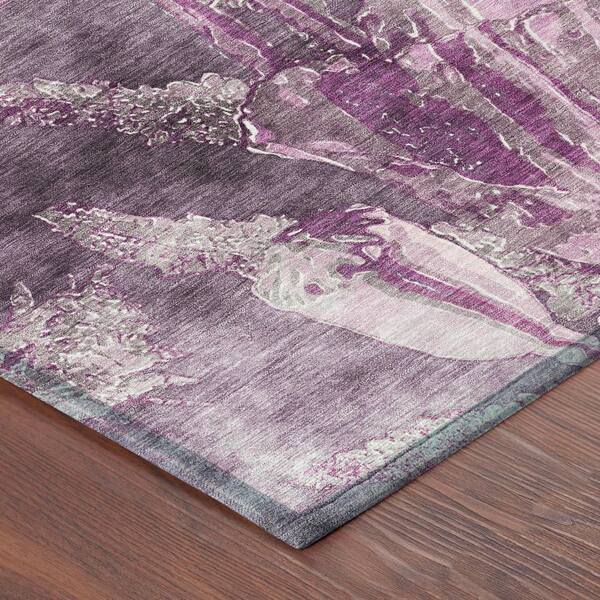 Chantille Machine Washable Indoor/Outdoor Abstract ACN2798 Purple 10 ft. x 14 ft. Area Rug