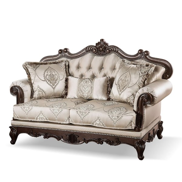 Furniture of America Noel 3-Piece Dark Chery and Beige