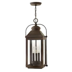 Anchorage 3-Light Oiled Bronze LED Outdoor Pendant Light