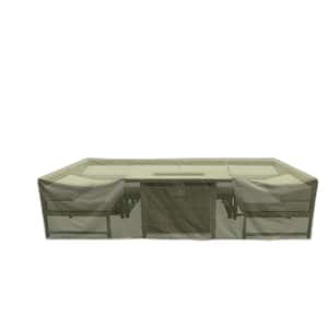 Outdoor Patio Sofa Covers Waterproof Heavy-Duty 600D Olive Green Rectangular Furniture Covers