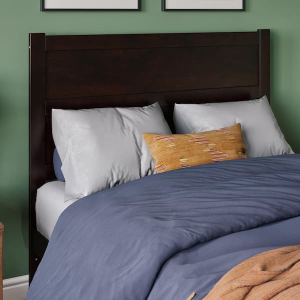 AFI NoHo Brown Full Solid Wood Headboard with USB Charger