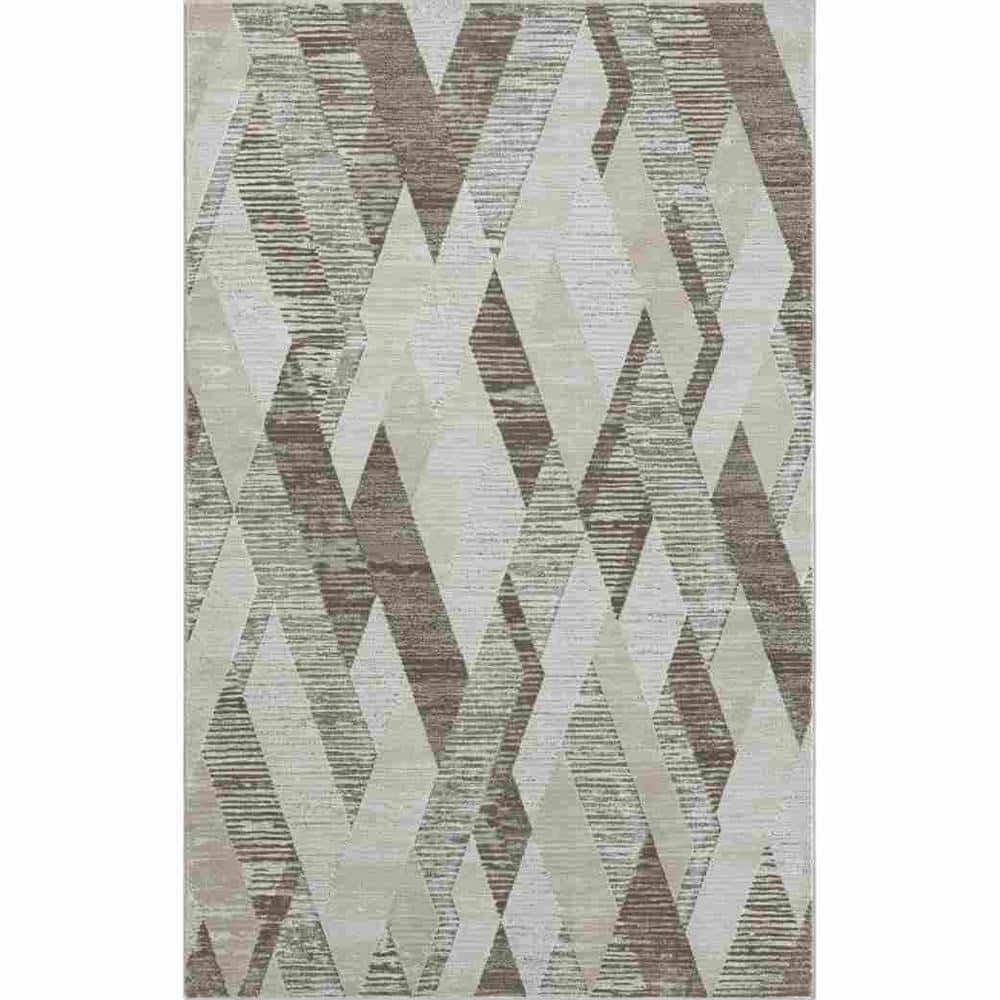 Babette Gray/Beige 4 ft. x 6 ft. Geometric Diamond High-Low Textured Indoor