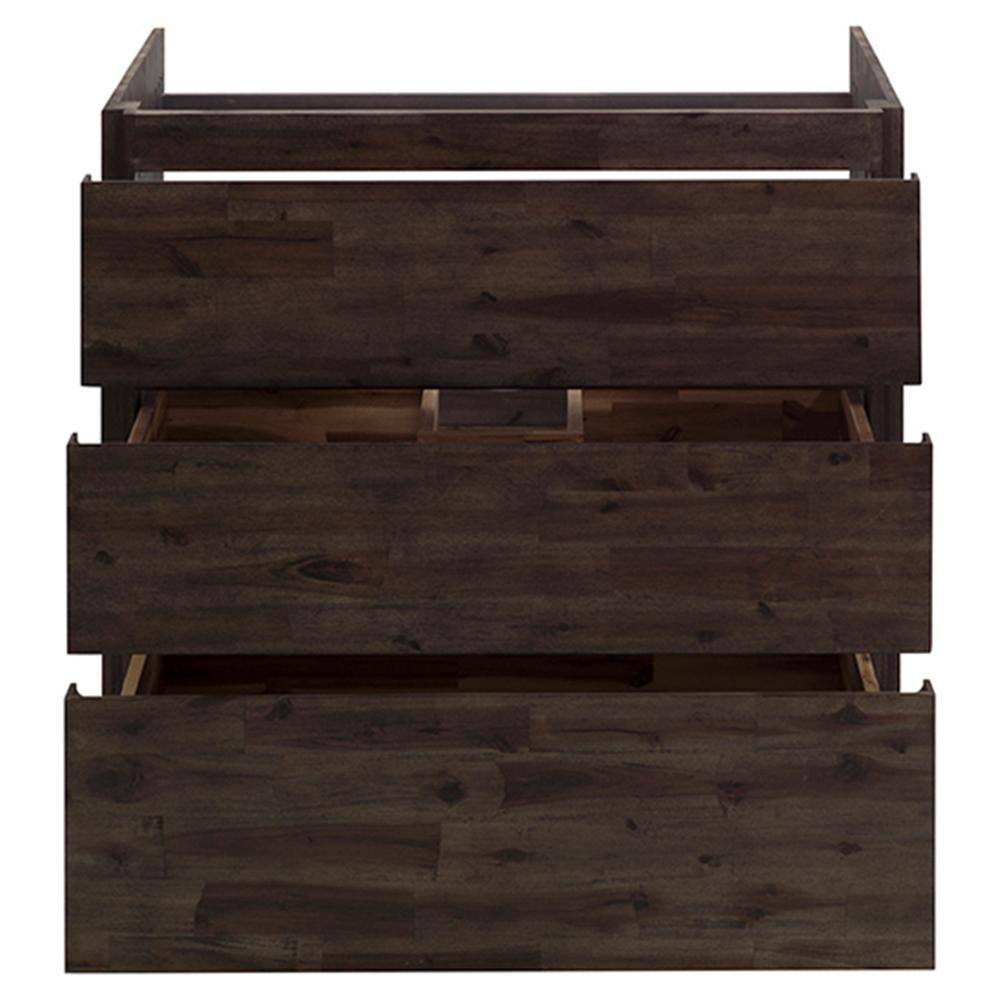 Acacia Wood 53" Brown Freestanding Bathroom Vanity Base