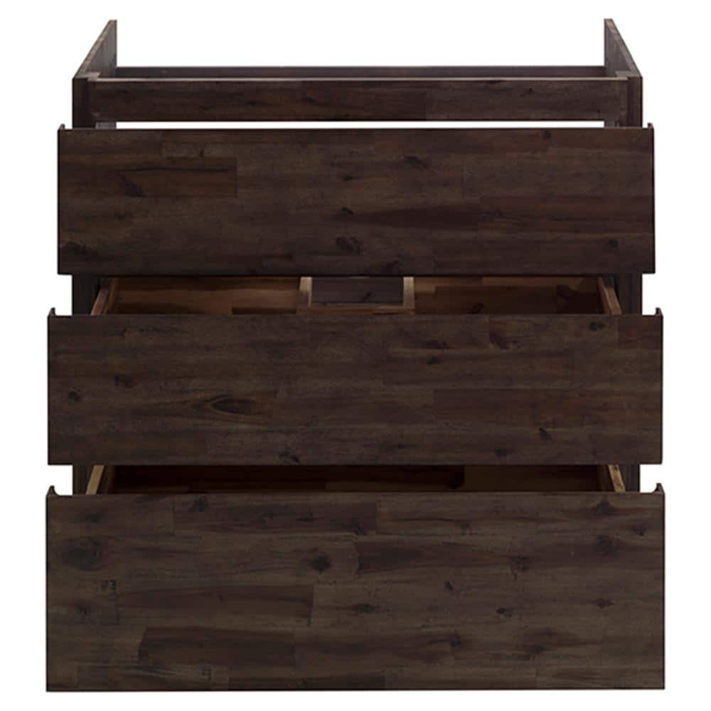 Acacia Wood 53" Brown Freestanding Bathroom Vanity Base