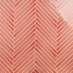 Nantucket Coral 2 in. x 20 in. Polished Ceramic Wall Tile (20 pieces/ 5.38 sq. ft./ Case)