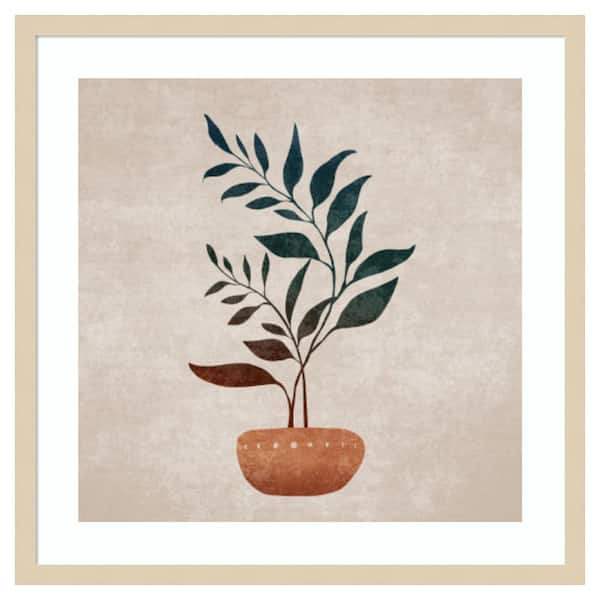 Amanti Art Double Branches in a Vase by Emel Tunaboylu 1 Piece Framed Giclee Home Art Print 25 in. x 25 in.