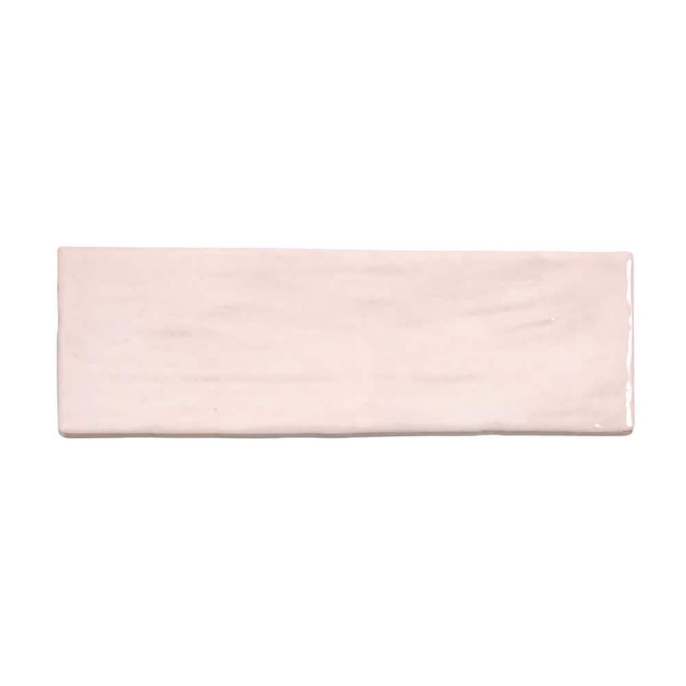 Apollo Pink Polished Ceramic Subway Tile 2.58" x 8"