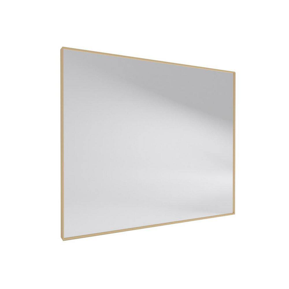 Tsuki 36 in. W x 30 in. H Rectangular Framed Wall Bathroom Vanity Mirror in Brushed Gold price history on PriceWatchPro