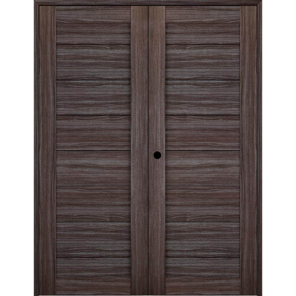 Ermi 72 in. x 96 in. Right Hand Active Gray Oak Composite Wood Double Prehung Interior Door price history on PriceWatchPro