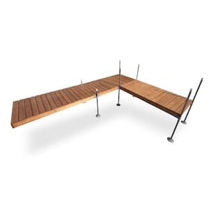 16 ft. L-Style Cedar Complete Dock Package for DIY Dock Modular Designs for Boat Dock Systems