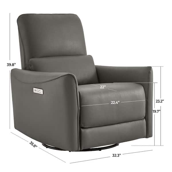 Reviews for Spruce & Spring Kensie Charcoal Faux Leather Swivel