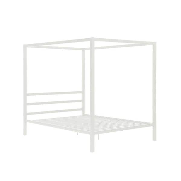 DHP Rory Metal Canopy White Queen Size Bed Frame