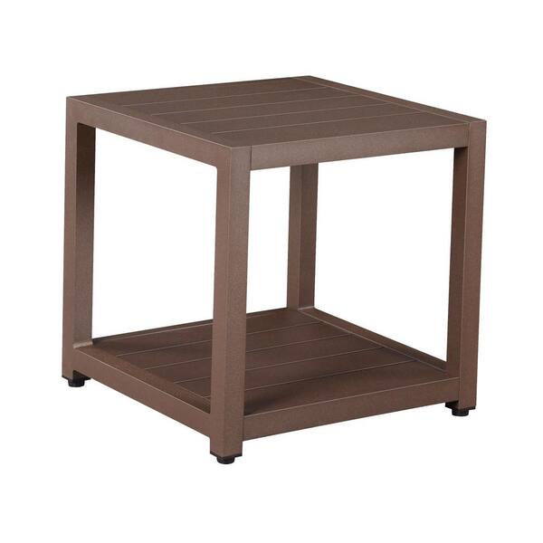 cenadinz 20 in. Square Aluminum Outdoor Side Table