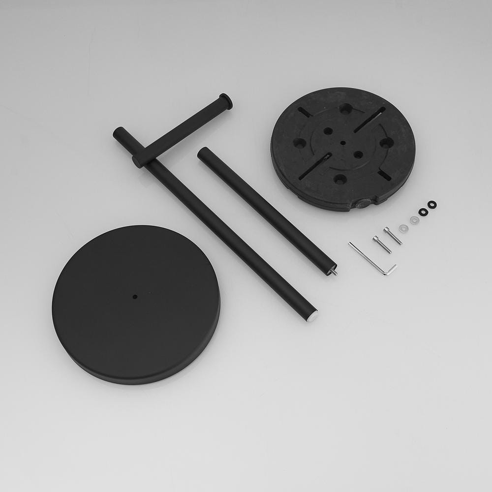 Matte Black Stainless Steel Freestanding Toilet Paper Holder