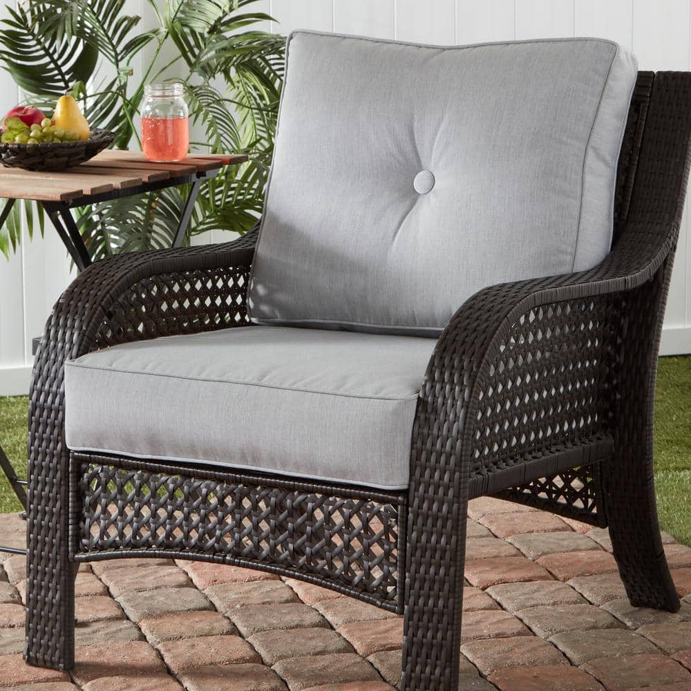 Granite Gray Sunbrella Fabric Deep Seat Cushion Set