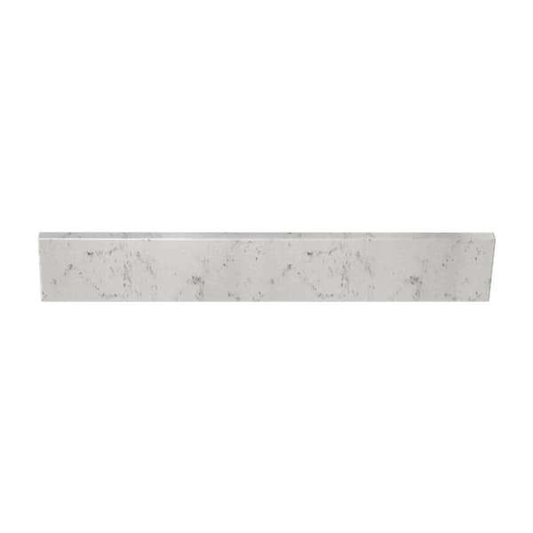 J COLLECTION 25 in. Cultured Marble Backsplash in Icy Stone 46190 - The ...