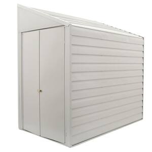 Yard Saver 4 ft. W x 7 ft. D White Galvanized Metal Storage Shed