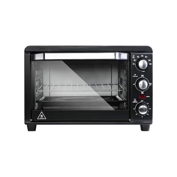 Tidoin 1200 W Metal Black Toaster Oven with Rotisserie and Time