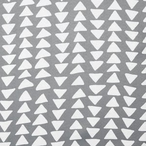 Naya Grey Geometric Pattern Polyester 37 in. W x 63 in. L Blackout Single Rod Pocket Curtain Panel