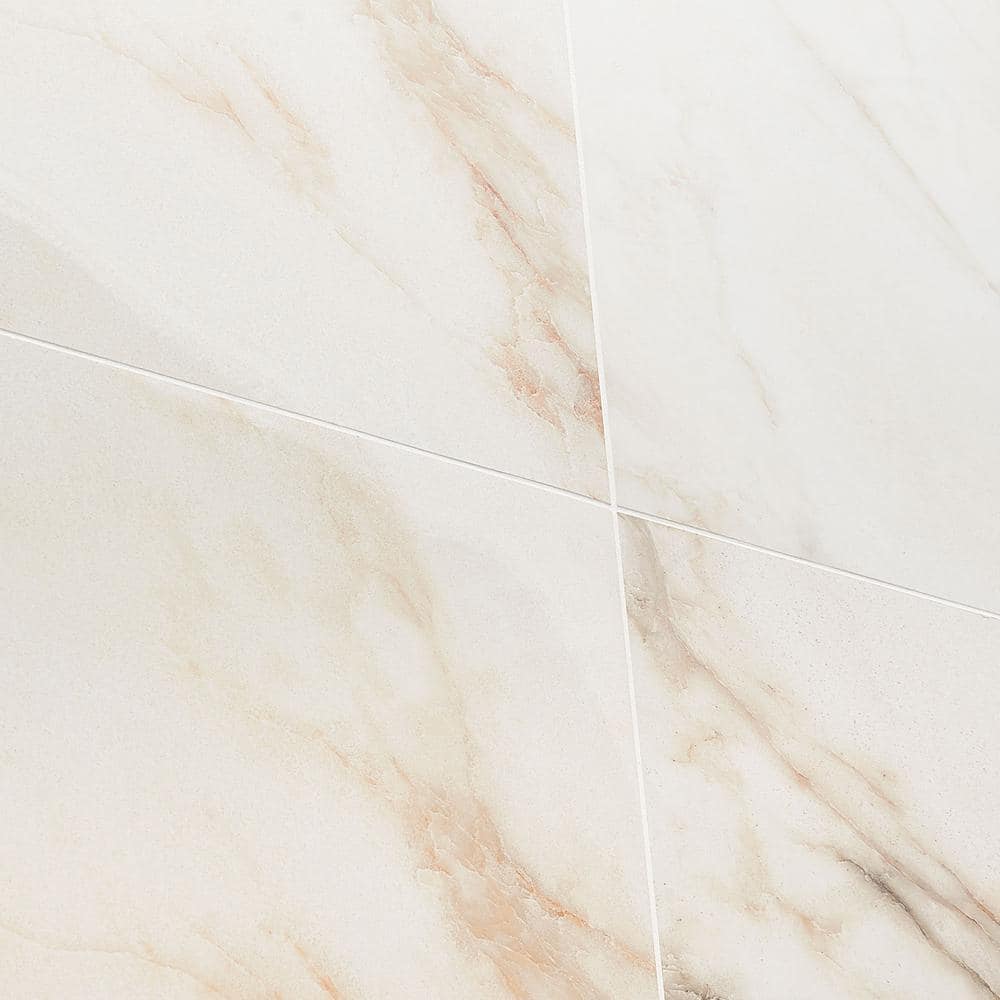 Calacatta Rustico 12" x 24" Polished Marble Look Porcelain Tile