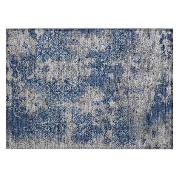 Chantille Machine Washable Indoor/Outdoor Abstract ACN2788 Navy 2 ft. x 3 ft. Accent Rug