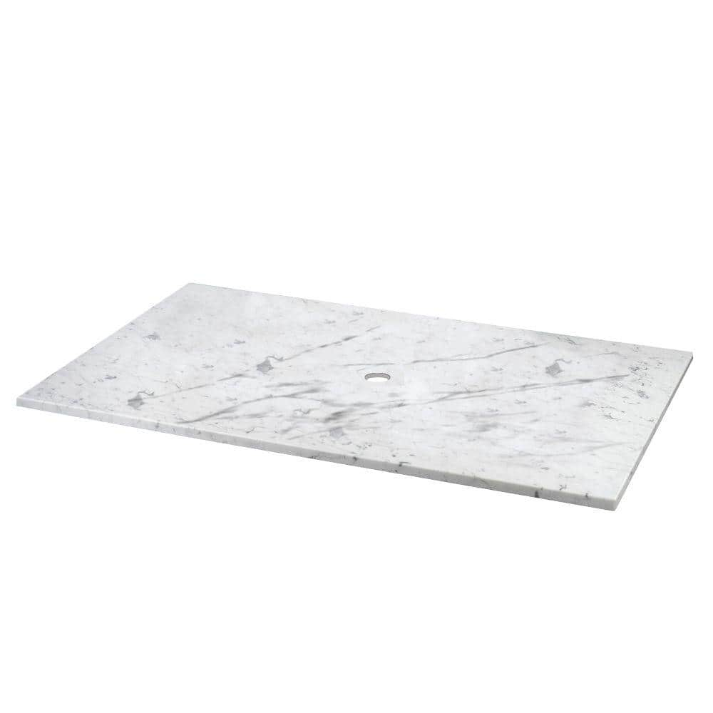 UPC 088969121080 product image for Home Decorators Collection 31 in. Marble Vessel Top in Carrara | upcitemdb.com