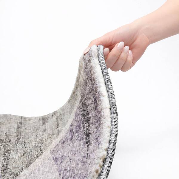 Dream Shag Premium Machine Washable Abstract ADS770 Purple 10 ft. x 14 ft. Area Rug