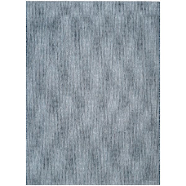  SAFAVIEH Courtyard Collection Area Rug - 8' x 11', Aqua & Grey,  Non-Shedding & Easy Care, Indoor/Outdoor & Washable-Ideal for Patio,  Backyard, Mudroom (CY8521-37121) : Home & Kitchen