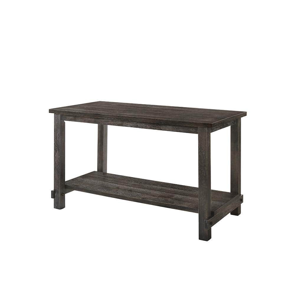 Weathered Gray Wood Rectangular Counter Height Dining Table